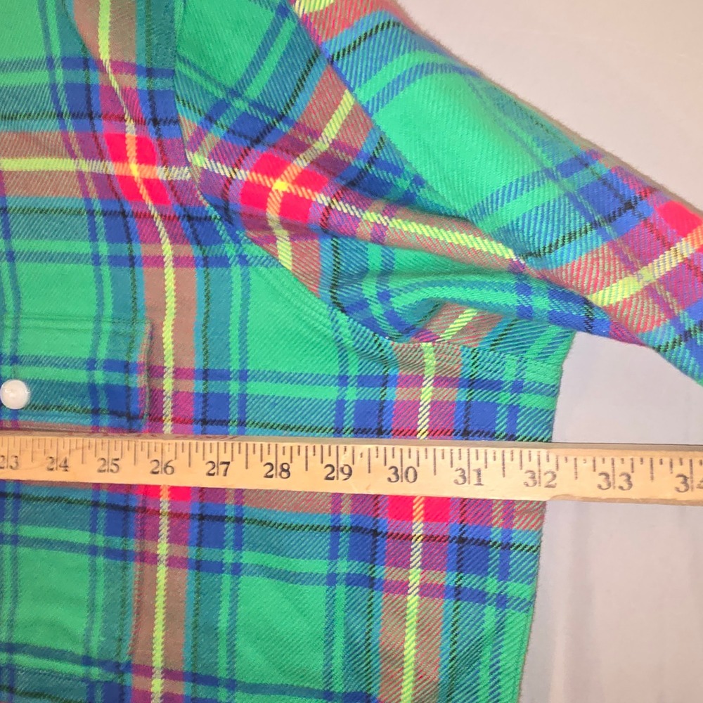 Polo Ralph Lauren Flannel Shirt 3XB Mens Green Blue Pink Plaid Button Down NEW - Picture 5 of 7